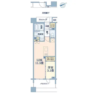 リビオレゾン横浜鶴見ステーションサイト【10階】の間取り