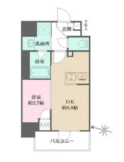プライムアーバン菊川【7階】の間取り