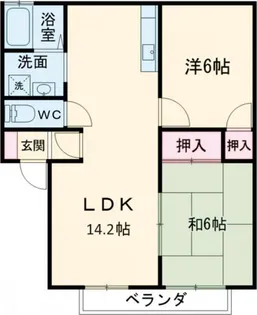 プロムナードK【1階】の間取り