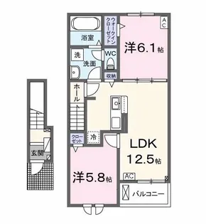 エス ウィステリア I【2階】の間取り