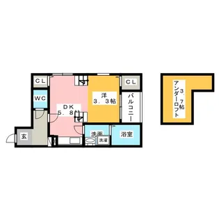 カーサルピナスティーアール【1階】の間取り