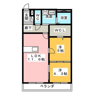 H.I.Sophia【1階】の間取り