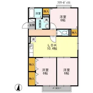ウェストロジュマン【1階】の間取り