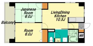 グラディール堺町【4階】の間取り