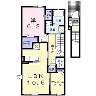 フォックス ゲート M【2階】の間取り
