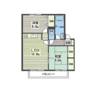 ハイカムールベルテI【2階】の間取り