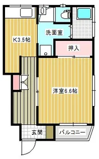 eーハイツ【1階】の間取り