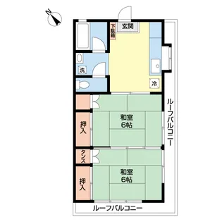 ハイツ瀧口【2階】の間取り
