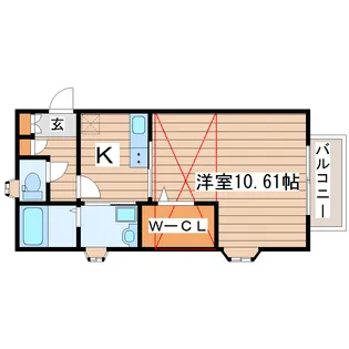 WISH伊在壱番館【1階】の間取り