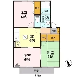 ウォーター・シールドC【1階】の間取り