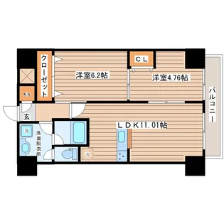 グラン・ドミール小田原山本丁【2階】の間取り