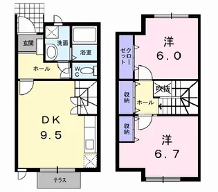リツゲンA.T【1階】の間取り