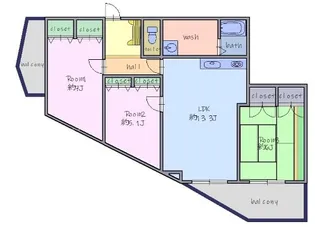 グランシャトー西明石【5階】の間取り