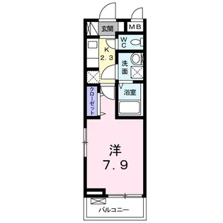 セントジェ-ムスアパ-トメント【2階】の間取り