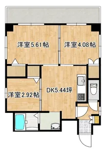 いわもとマンション【3階】の間取り