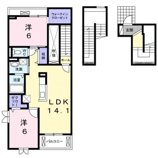 ラ・フォーレ9【3階】の間取り