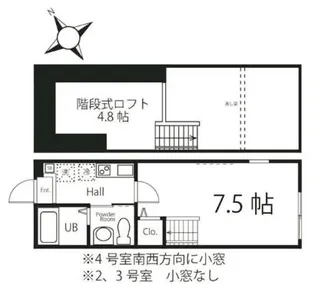 ハーミットクラブハウスマーサ井の頭【2階】の間取り
