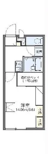 レオパレスアクシオンII【1階】の間取り