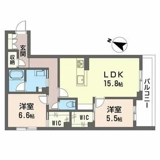 セントリビエ南平【3階】の間取り