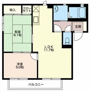 サンハイム B【2階】の間取り
