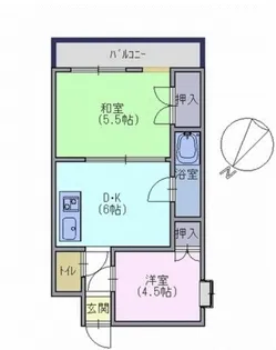 サンロードマンション【6階】の間取り