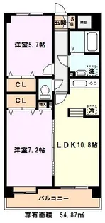 バーディーテラス仲町【6階】の間取り