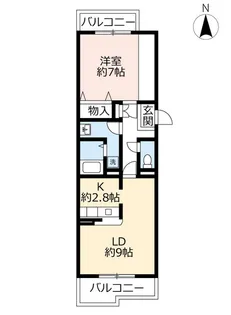 URアミティ光台【4階】の間取り