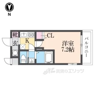 AILE南武庫之荘west【3階】の間取り
