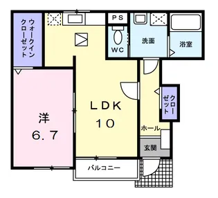 イーストレジデンス【1階】の間取り