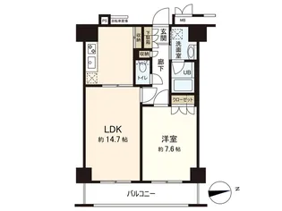 レジデンス仙台駅東【15階】の間取り
