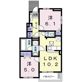 レーヌ葉山【1階】の間取り