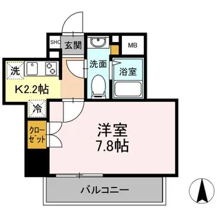グランジット白金高輪【2階】の間取り