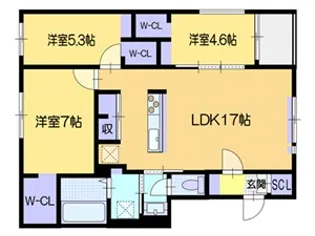 仮)バステト・ノワール・ネコフィーノ【2階】の間取り