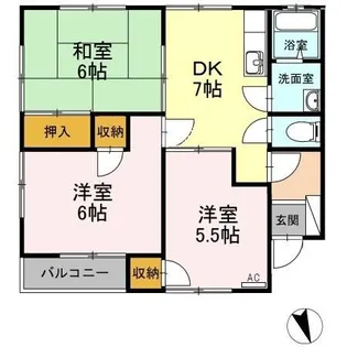 あぐりハイム【1階】の間取り