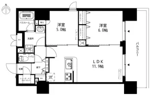 ケイジェイレジデンス武蔵小杉【8階】の間取り