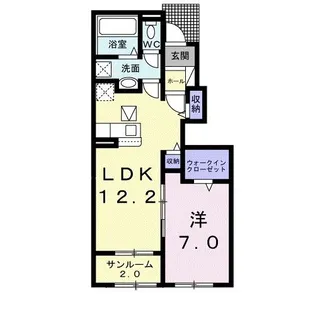 ソレイアード メゾンI【1階】の間取り