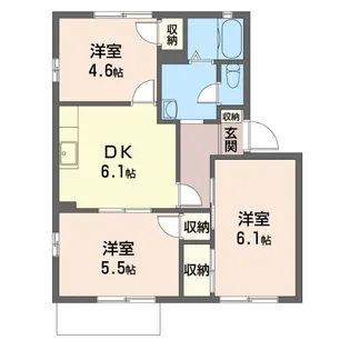 サンロード 五反田A【2階】の間取り