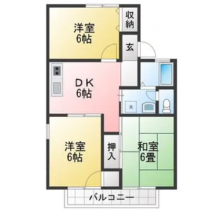 セジュールMONPA I C【1階】の間取り
