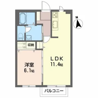 エスポワール野田【1階】の間取り
