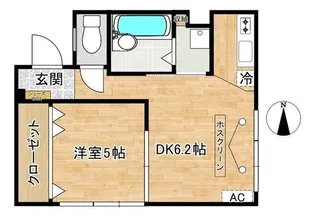 山王パレス【1階】の間取り