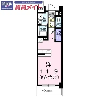 ドゥク-ル【3階】の間取り