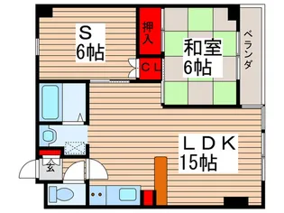 クレッセント タカ【4階】の間取り