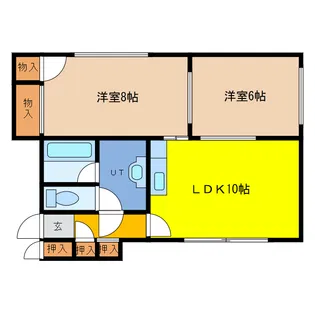 ニューシティー信濃 C棟【2階】の間取り