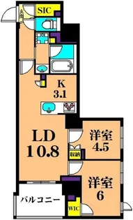 イノバス大井町【11階】の間取り