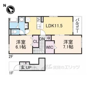 リアンレーヴ2【2階】の間取り