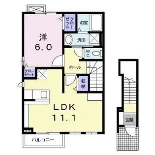 リクソ-レI【2階】の間取り