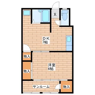 スマイルハイツ東部市場前【2階】の間取り
