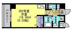 クオーレ薬師堂【3階】の間取り