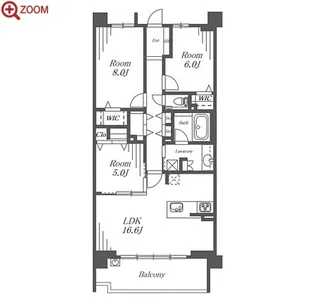 デュオヒルズ八事清水ヶ岡【4階】の間取り