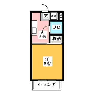 アベニュー石川橋【3階】の間取り